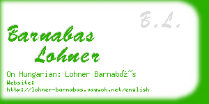 barnabas lohner business card